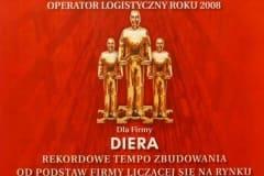 Operator Logistyczny Roku - Wyróżnienie dla firmy Diera - 2008 rok